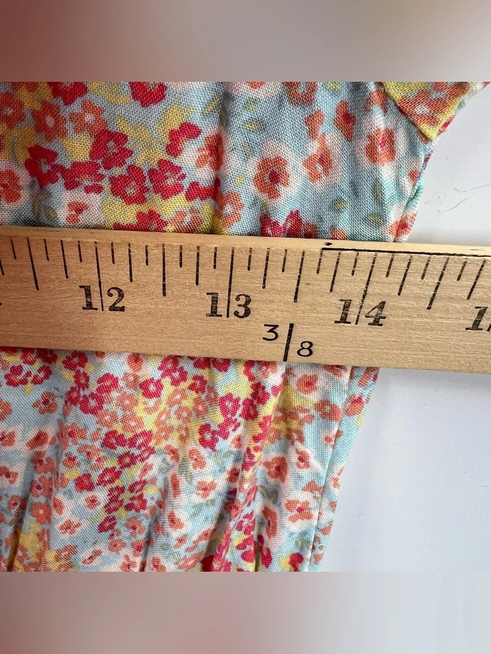 238 Roxy Floral Puff-Sleeve girls Dress - Pink & Yellow 10/12